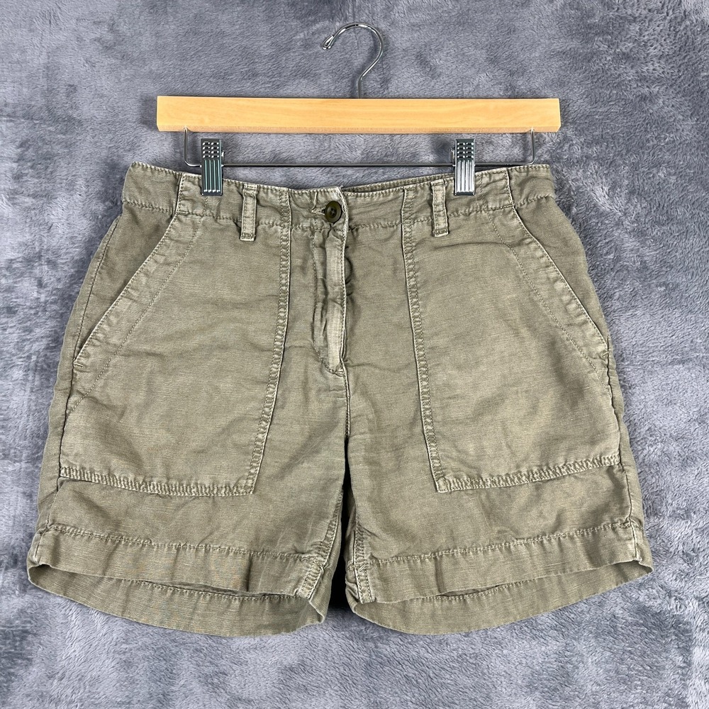 Vintage Hartford Alternative Shorts Womens 1 Olive Green Patch Pocket Flat Front